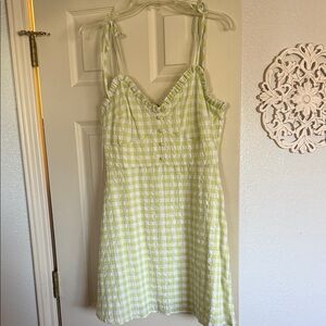 GB Girls Lime Checkered Mini Dress